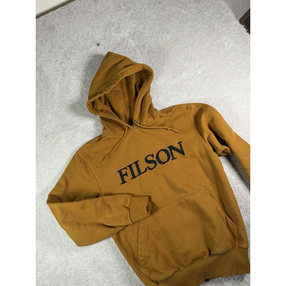 FILSON Prospector Embroidered Hoodie Tapenade/Moose Sun Heavy Men's XS Nwot